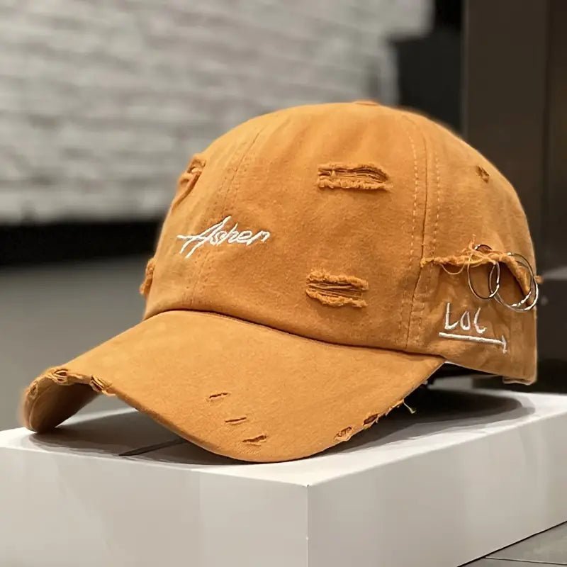 Ashel Emblem Cap (Orange ) - | Zavonix