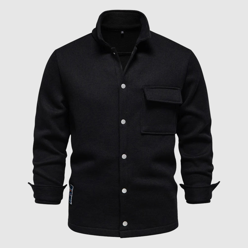 Aspen Grid Shirt (Black S) - Long sleeve shirt | Zavonix
