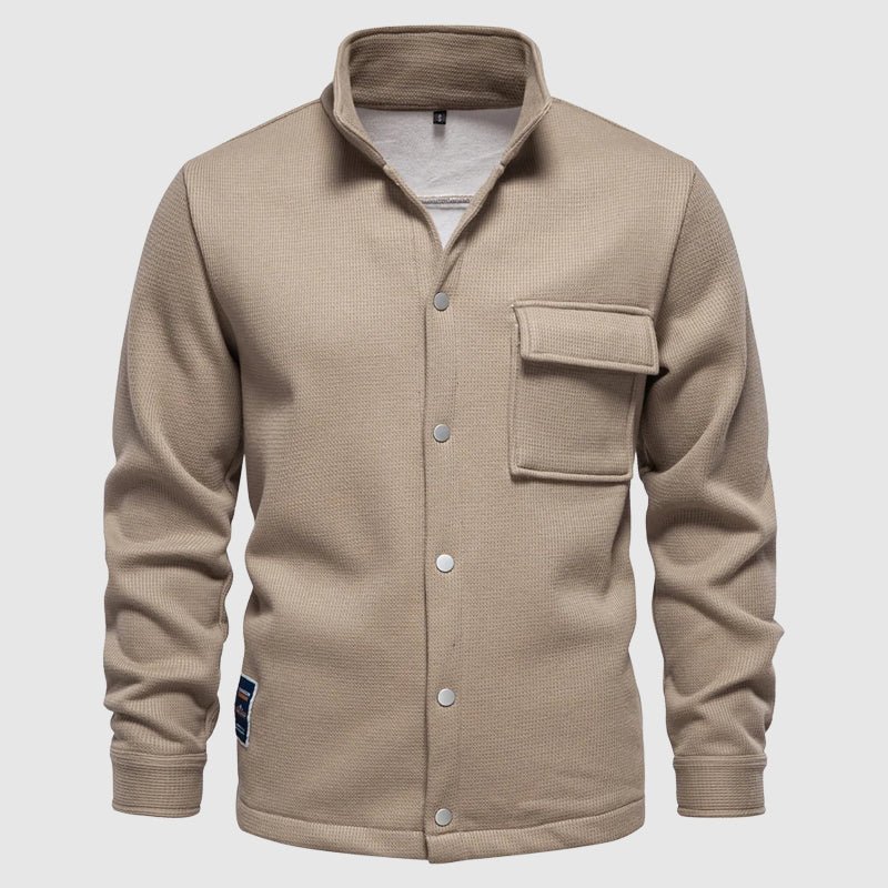 Aspen Grid Shirt (Khaki S) - Long sleeve shirt | Zavonix