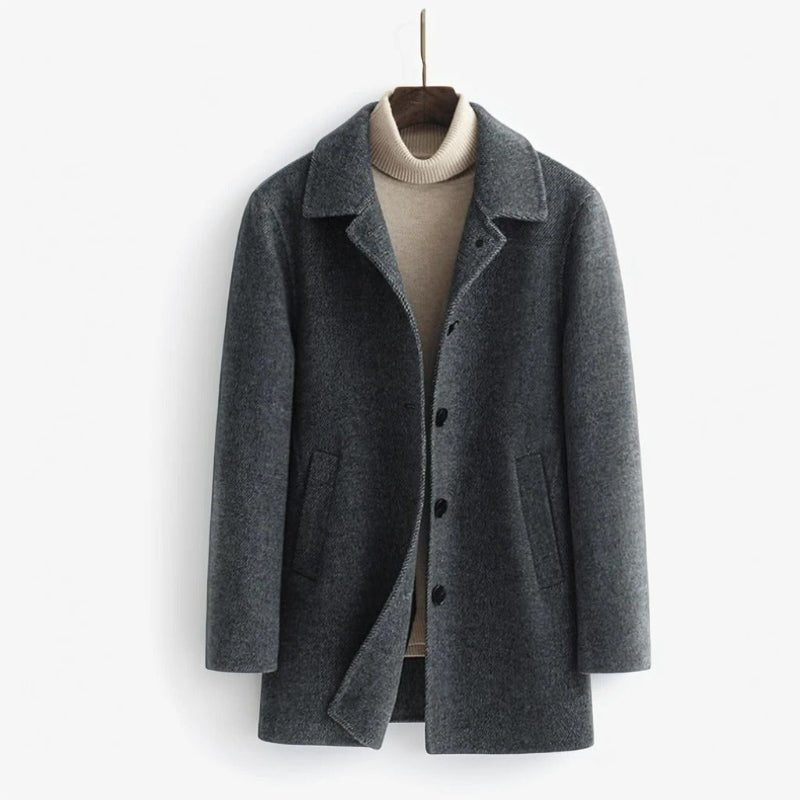 ASTON WOOL OVERCOAT (Gray XS) - | Zavonix