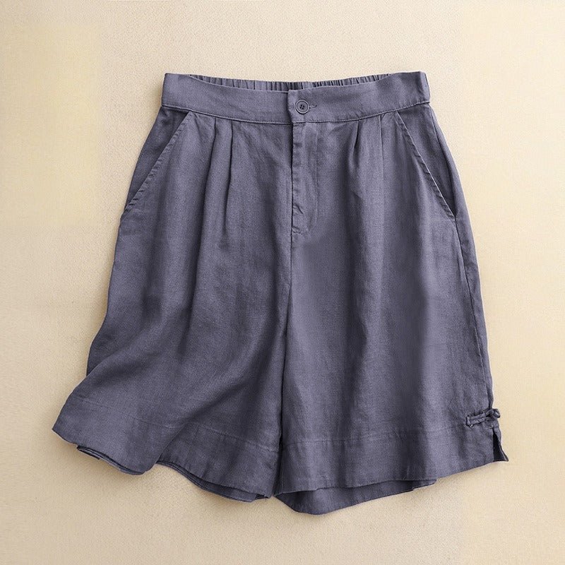 ASTORIA LINEN SHORTS (Brown XS) - | Zavonix