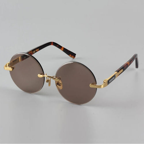"Astoria" Metal Frame Sunglasses (Gold // Tea ) - Sunglasses | Zavonix