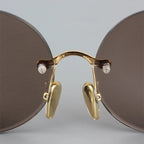 "Astoria" Metal Frame Sunglasses (Grey ) - Sunglasses | Zavonix