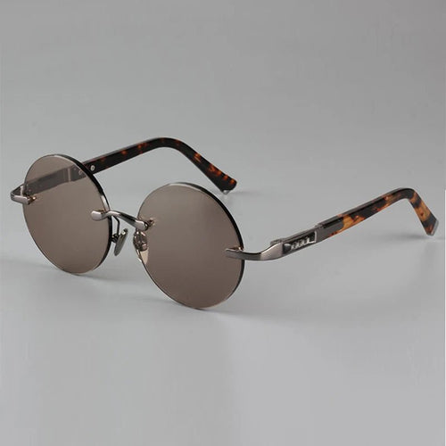 "Astoria" Metal Frame Sunglasses (Gun // Tea ) - Sunglasses | Zavonix