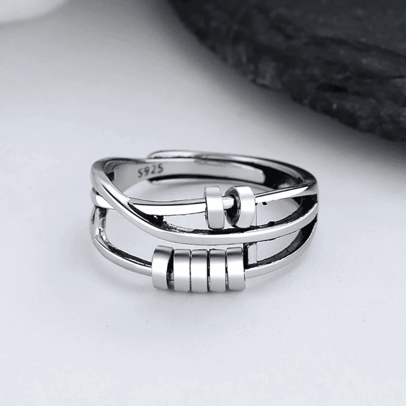 Astra Fidget Ring | Sterling Silver, Adjustable Anxiety Relief