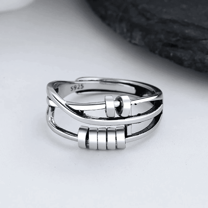 Astra Fidget Ring | Sterling Silver, Adjustable Anxiety Relief