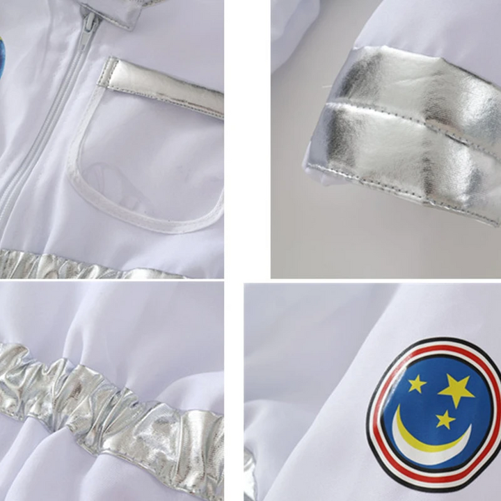 Close-up views of an astronaut costume&