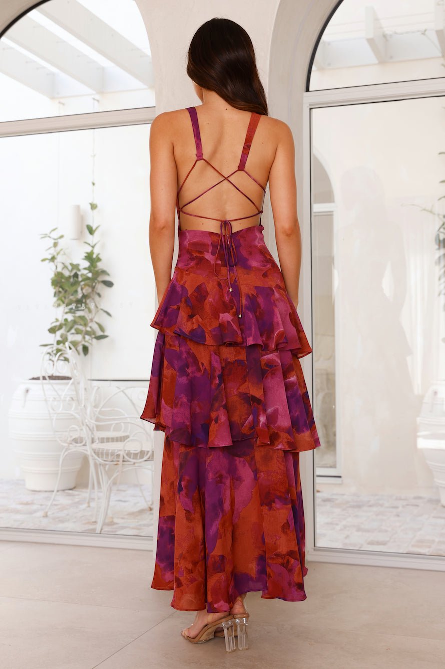 Aurielle Tiered Chiffon Maxi Dress product image 9