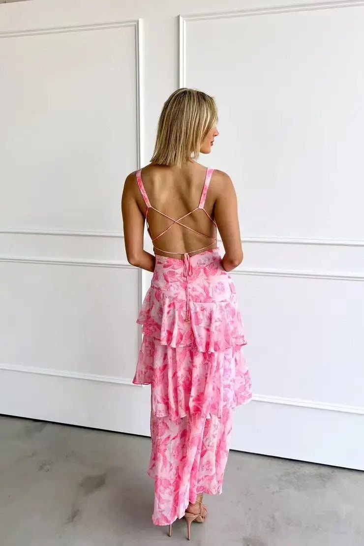 Aurielle Tiered Chiffon Maxi Dress product image 11