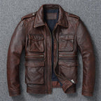 Authentic Bovine Leather Coat - Genuine Durable Leather Jacket (Black XS) - Jacket | Zavonix