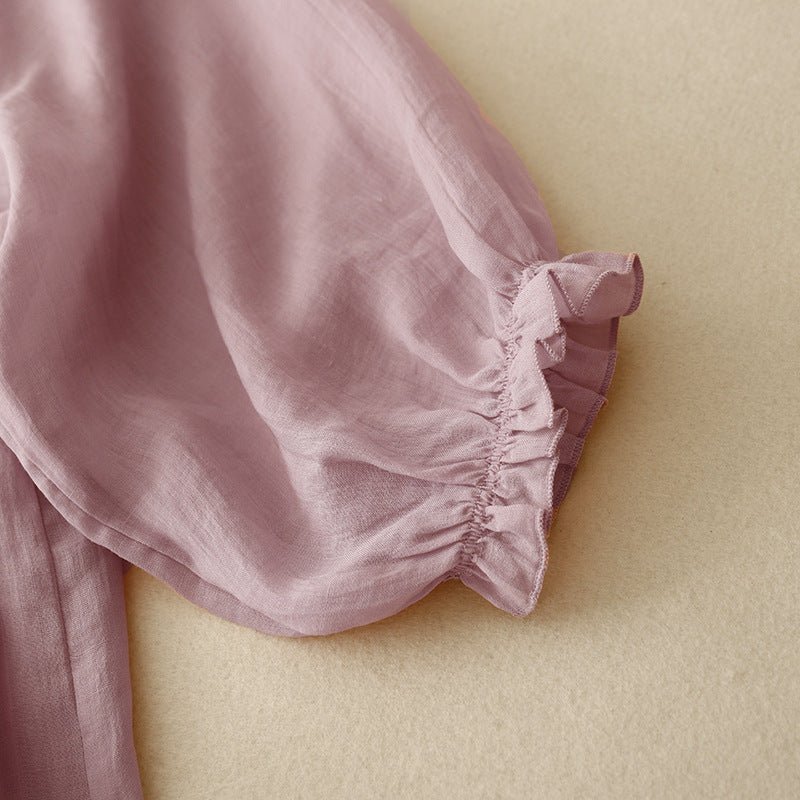 ALODIA LINEN BLOUSE (XS ) - | Zavonix