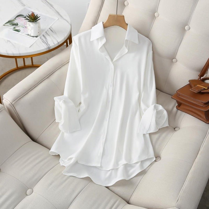 ADELE FEATHERWEIGHT LINEN SHIRT (White XS) - | Zavonix