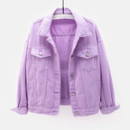 ALENA TWILL JACKET (Purple XS) - | Zavonix