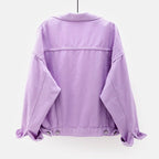 ALENA TWILL JACKET (Purple XS) - | Zavonix