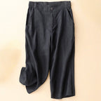AVA LINEN PANTS (Navy Blue XS) - | Zavonix