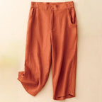 AVA LINEN PANTS (Orange XS) - | Zavonix