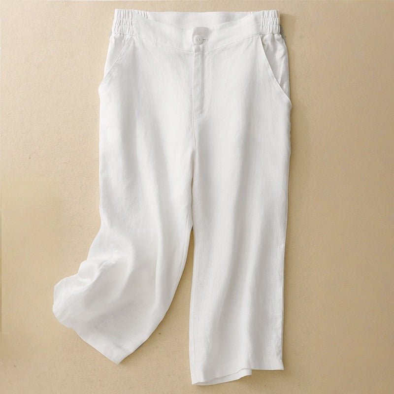 AVA LINEN PANTS (White XS) - | Zavonix