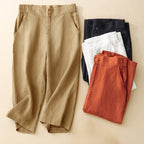 AVA LINEN PANTS (White XS) - | Zavonix