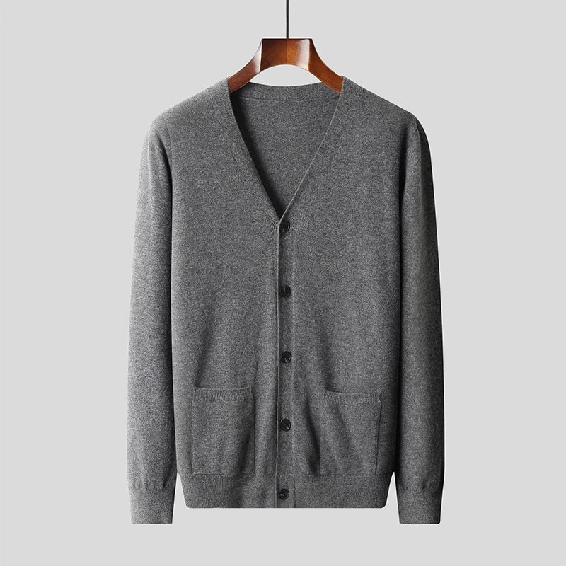 Avaelo — Soft Cashmere Merino Wool Cardigan for Warmth and Comfort (Navy Blue S) - | Zavonix