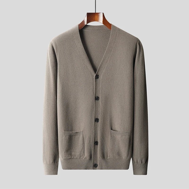 Avaelo — Soft Cashmere Merino Wool Cardigan for Warmth and Comfort (Navy Blue S) - | Zavonix