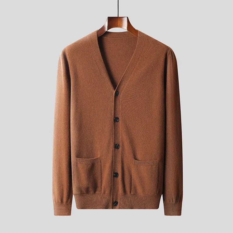 Avaelo — Soft Cashmere Merino Wool Cardigan for Warmth and Comfort (Navy Blue S) - | Zavonix