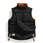 Avelin — Insulated Puffed Vest with Matching Crossbody Bag (Black S) - | Zavonix