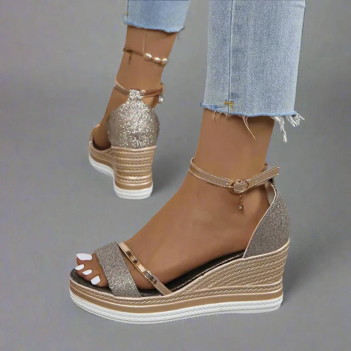Aveline Glitter Platform Wedges product image 1