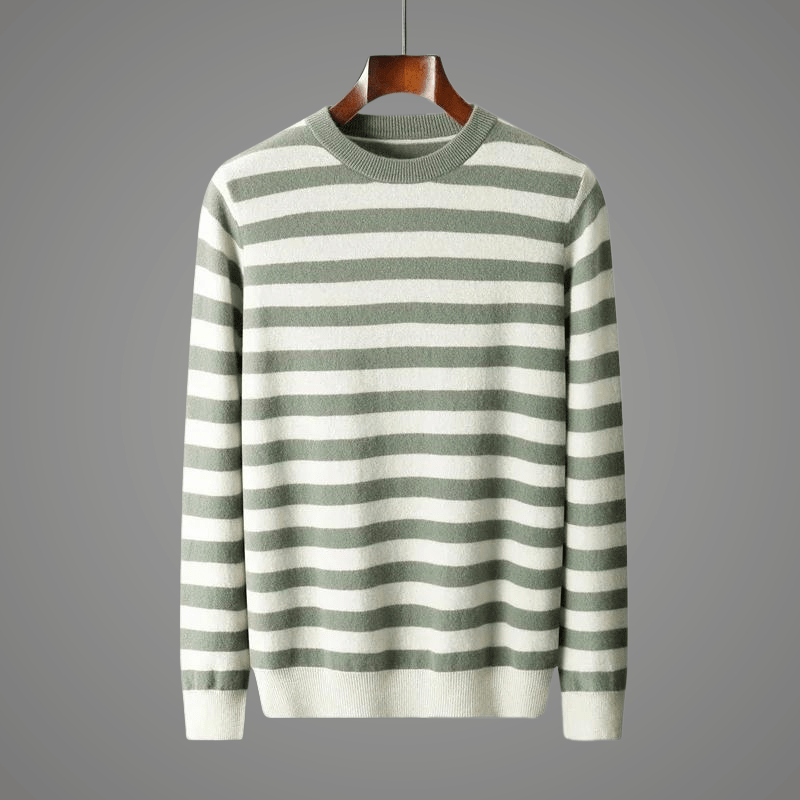 Avencea — Soft Wool Blend Stripe Sweater for Warmth and Comfort (Navy Blue S) - | Zavonix