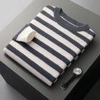 Avencea — Soft Wool Blend Stripe Sweater for Warmth and Comfort (Gray S) - | Zavonix