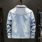 "Alaska" Denim Jacket with Fleece Lining (Dark Blue XS) - Jacket | Zavonix