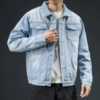 "Alaska" Denim Jacket with Fleece Lining (Dark Blue XS) - Jacket | Zavonix