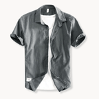 Alfredo Linen Shirt (Grey S) - | Zavonix