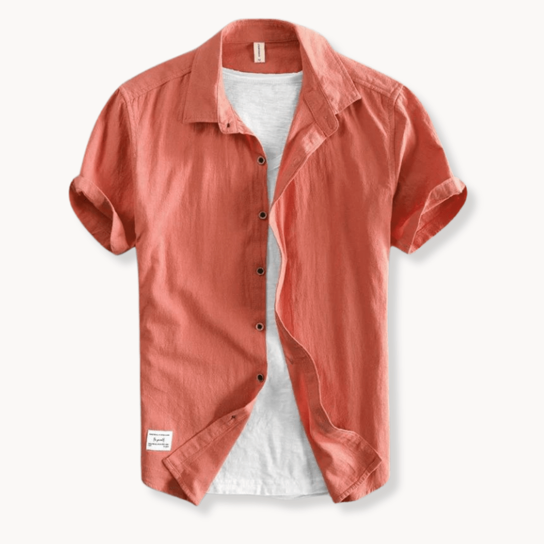 Alfredo Linen Shirt (Red S) - | Zavonix