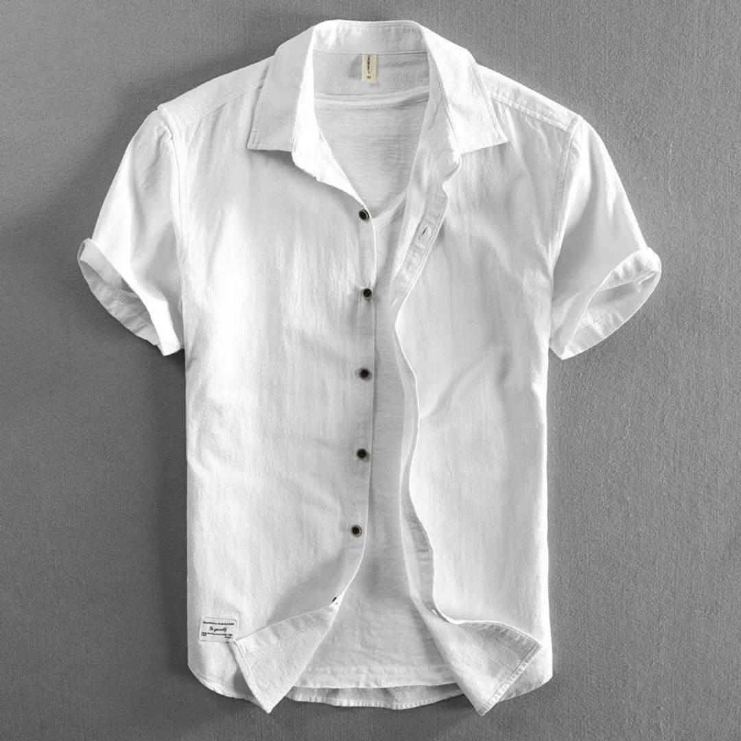Alfredo Linen Shirt (White S) - | Zavonix
