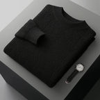 Avielon — Cashmere Merino Wool Sweater with Cozy Mock Neck (Black S) - | Zavonix