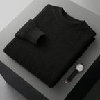 Avielon — Cashmere Merino Wool Sweater with Cozy Mock Neck (Black S) - | Zavonix