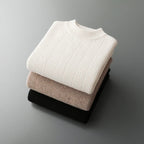 Avielon — Cashmere Merino Wool Sweater with Cozy Mock Neck (Black S) - | Zavonix