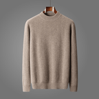 Avielon — Cashmere Merino Wool Sweater with Cozy Mock Neck (Camel S) - | Zavonix