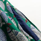 Sleeveless Long Ramie Dress with Breathable Fabric and Fish Design
