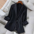 Lightweight Linen Blazer with Breathable Tailored Fit for Warm Weather