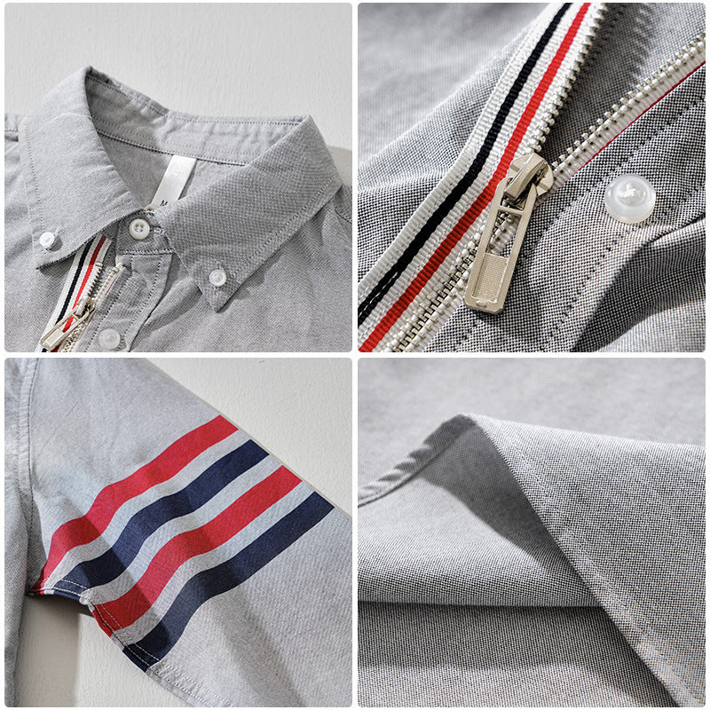 Elyric Stripe Linen Shirt — Lightweight Breathable Lean Fit Shirt