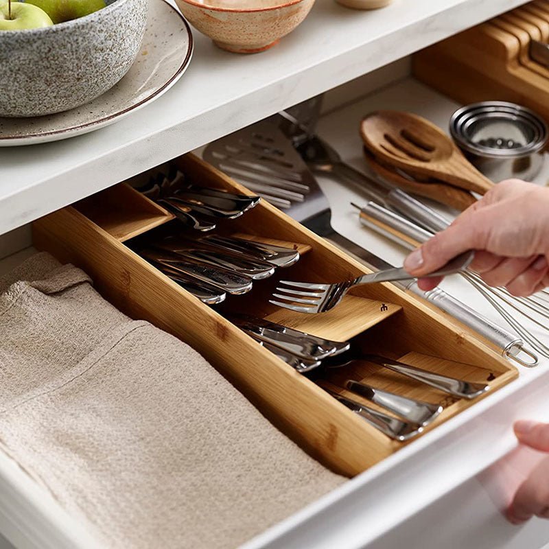 Bamboo Cutlery Organizer – Space-Saving Kitchen Drawer Solution 5