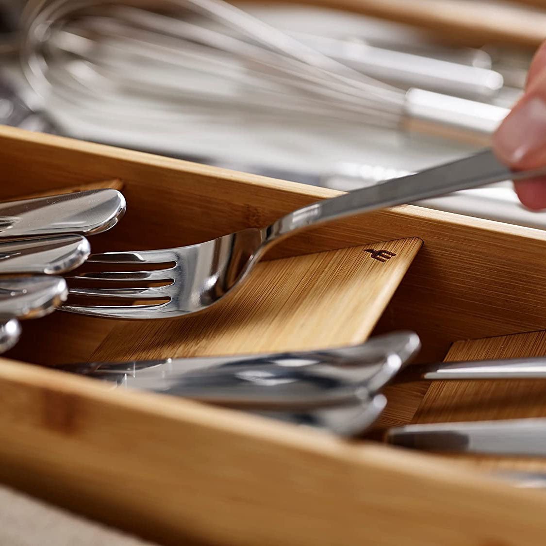 Bamboo Cutlery Organizer – Space-Saving Kitchen Drawer Solution 2