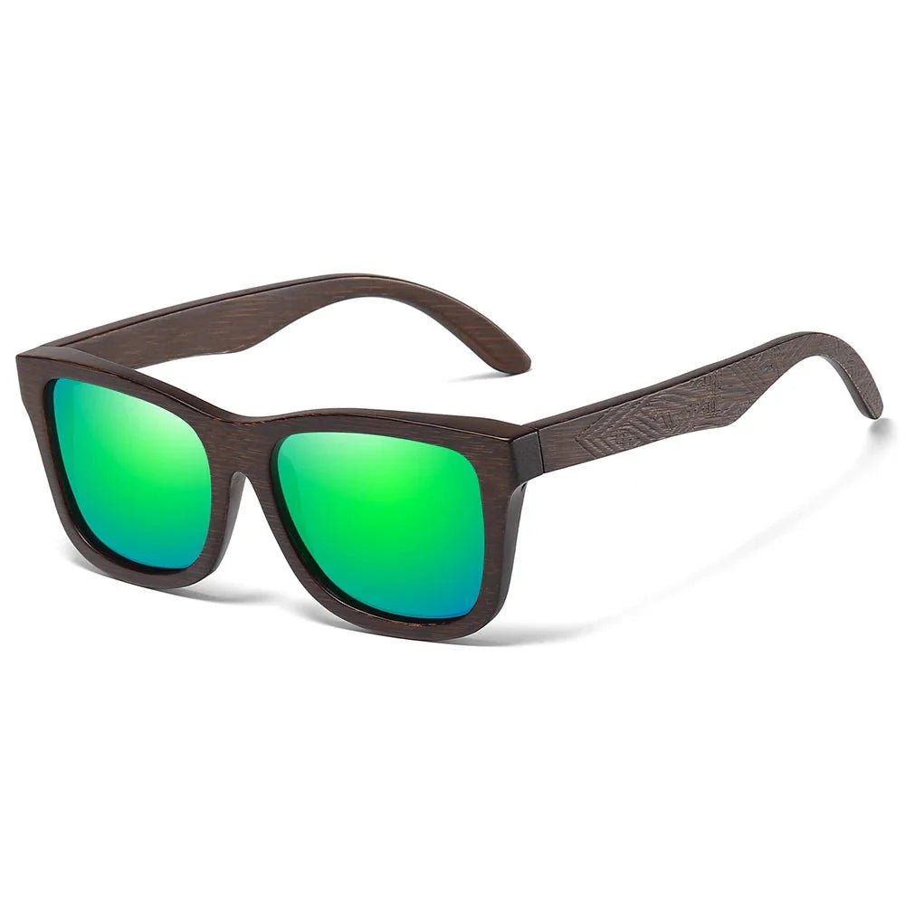 Bamboo Polarized Sunglasses (Green ) - Sunglasses | Zavonix
