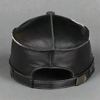 "Barrington" Genuine Leather Hat (Dark Blue S) - | Zavonix