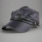 "Barrington" Genuine Leather Hat (Dark Brown S) - | Zavonix