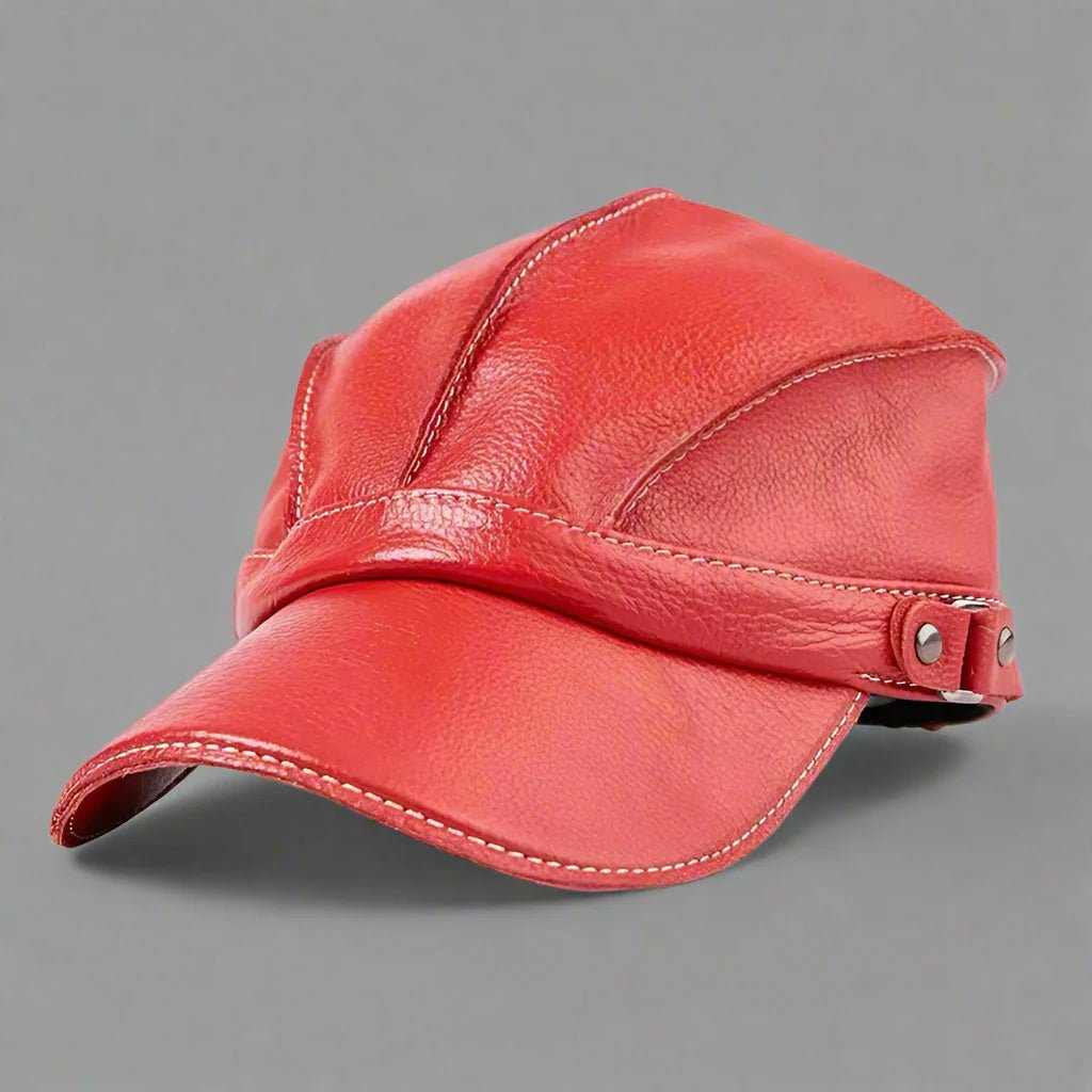 "Barrington" Genuine Leather Hat (Dark Brown S) - | Zavonix