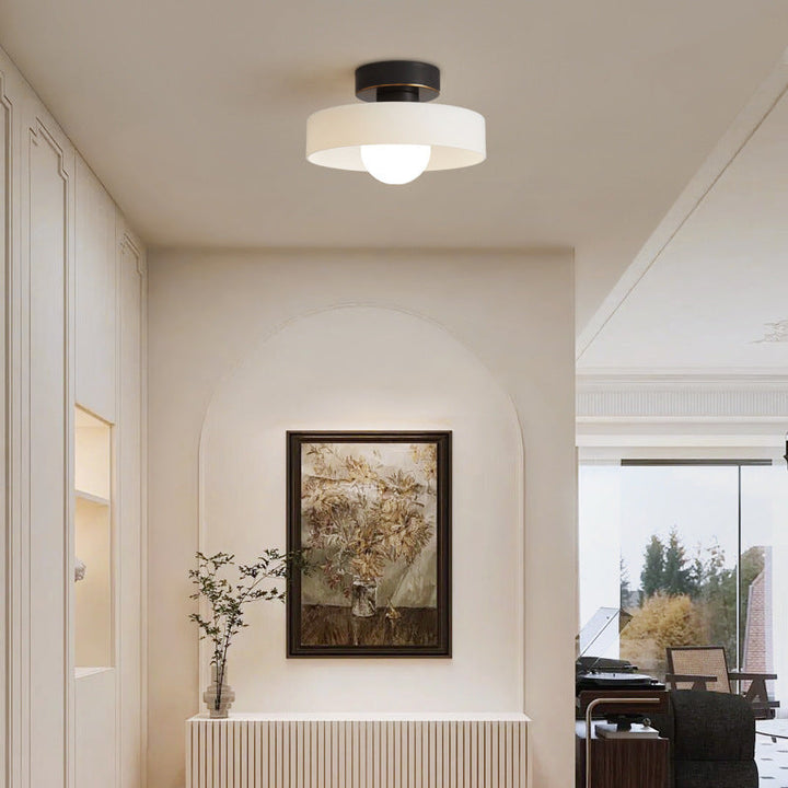 Bauhaus Round Glass Led Ceiling Light Product Image 01
