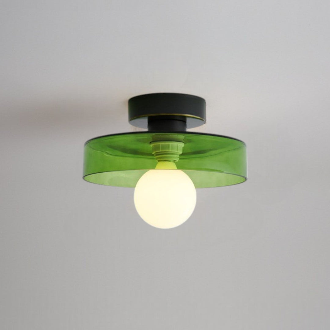 Bauhaus Round Glass Led Ceiling Light Product Image 05