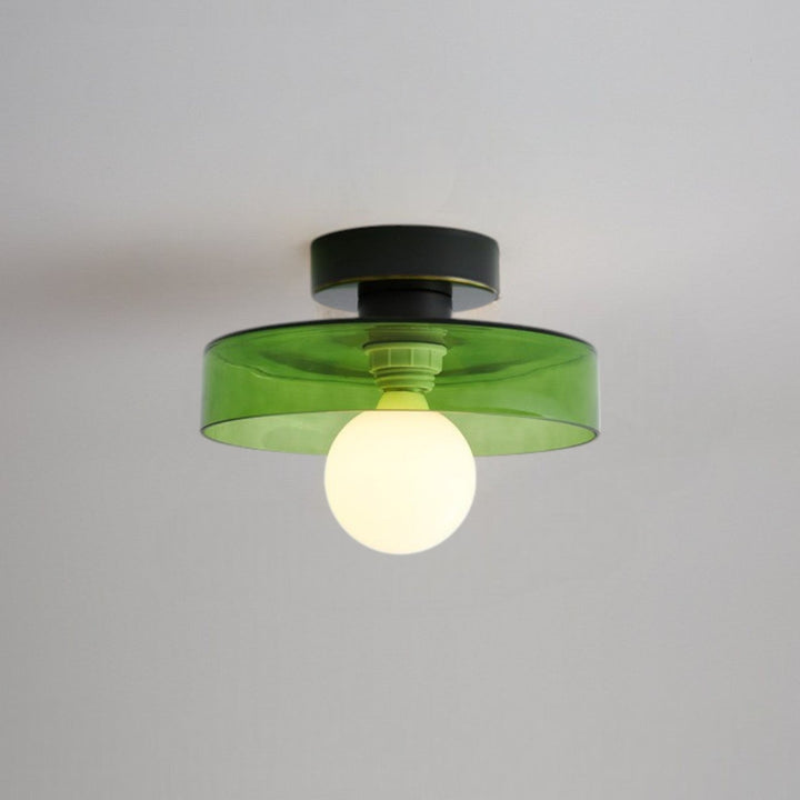 Bauhaus Round Glass Led Ceiling Light Product Image 05